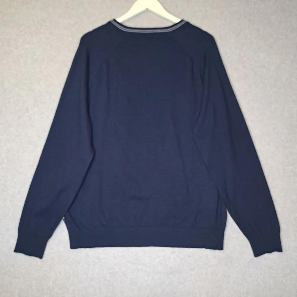 Travis Matthew V Neck Sweater Men’s XL Navy Blue Golf Casual Soft